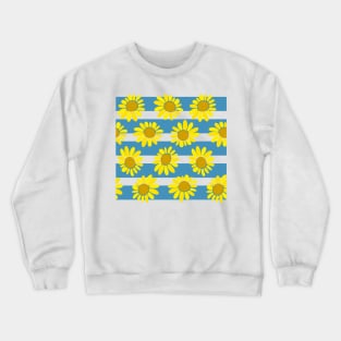 Sunflower Seamless Pattern Crewneck Sweatshirt